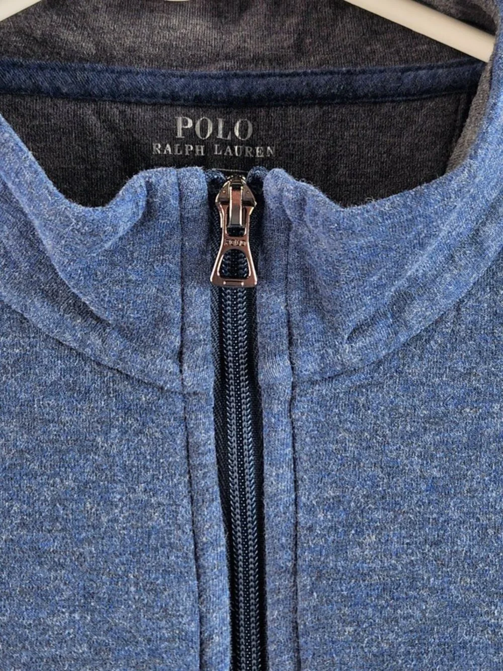 Polo Ralph Lauren 1/4 Zip Pullover Sweater Blue Long Sleeve Cotton Blend XXL MEN